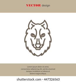 Web line icon. Wolf; wild animals