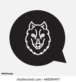 Web line icon. Wolf; wild animals