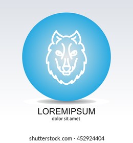 Web line icon. Wolf; wild animals