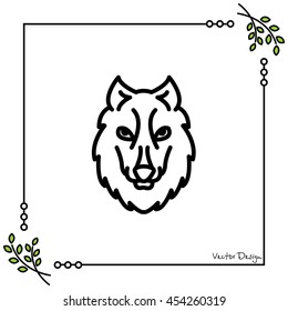 Web line icon. Wolf; wild animals