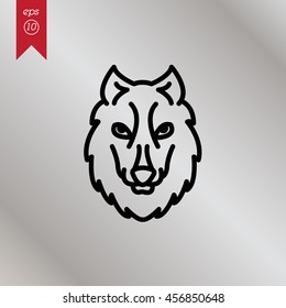 Web line icon. Wolf; wild animals