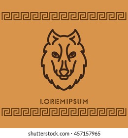 Web line icon. Wolf; wild animals