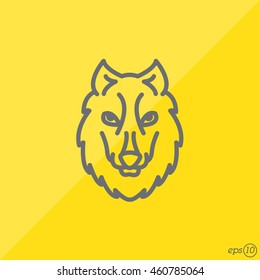 Web line icon. Wolf; wild animals