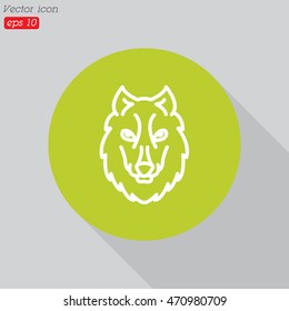 Web line icon. Wolf; wild animals