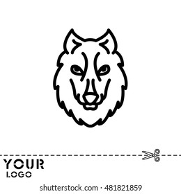 Web line icon. Wolf; wild animals