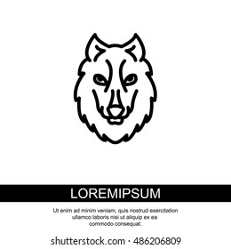 Web line icon. Wolf; wild animals