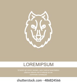 Web line icon. Wolf; wild animals