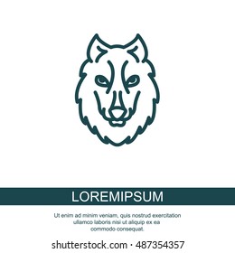 Web line icon. Wolf; wild animals