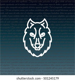 Web line icon. Wolf; wild animals