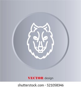 Web line icon. Wolf; wild animals