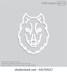 Web line icon. Wolf; wild animals