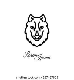 Web line icon. Wolf; wild animals