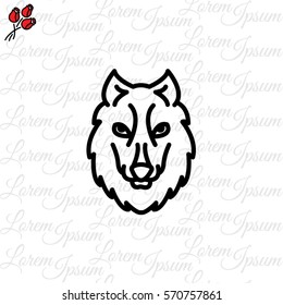 Web line icon. Wolf; wild animals