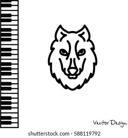 Web line icon. Wolf; wild animals