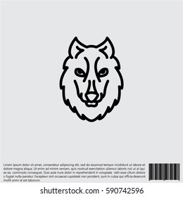 Web line icon. Wolf; wild animals