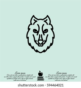 Web line icon. Wolf; wild animals