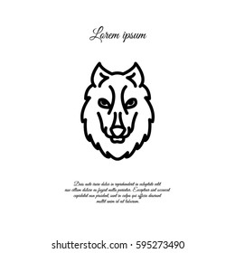 Web line icon. Wolf; wild animals