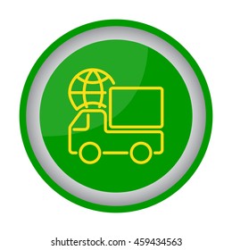 Web line icon. World shipping