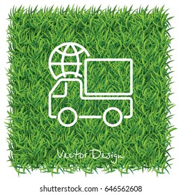 Web line icon. World shipping