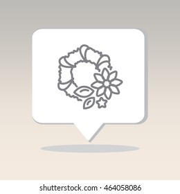 Web line icon. Wreath