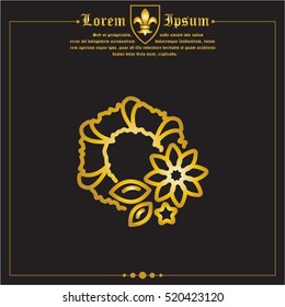 Web line icon. Wreath