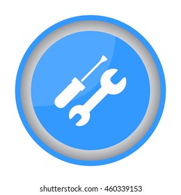 Web line icon. Wrench and screwdriver