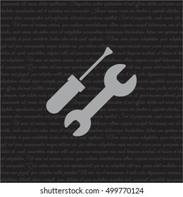 Web line icon. Wrench and screwdriver