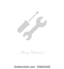 Web line icon. Wrench and screwdriver