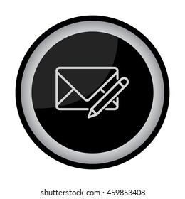 Web line icon. Write message
