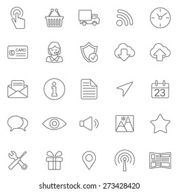 Web line icons set.Vector