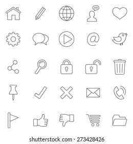 Web line icons set.Vector