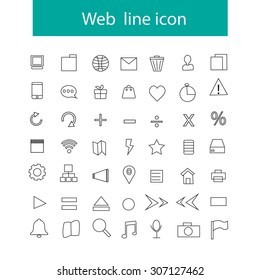 Web line icons vector.