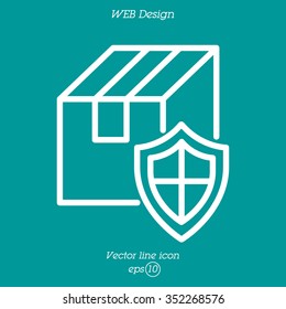 Web line icon.Ã?Â??Ã?Â?? Privacy Delivery, purchase protection