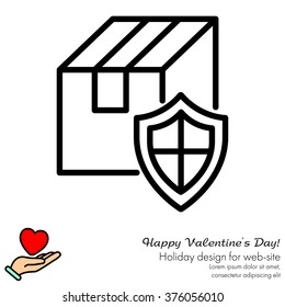 Web line icon.Ã?Â??Ã?Â?? Privacy Delivery, purchase protection