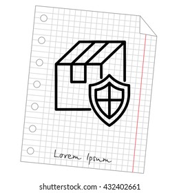 Web line icon.Ã??Ã?? Privacy Delivery, purchase protection
