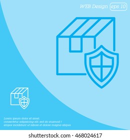 Web line icon.Ã??Ã?? Privacy Delivery, purchase protection