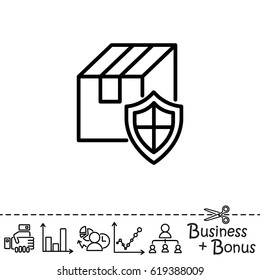 Web line icon.Â?Â? Privacy Delivery, purchase protection