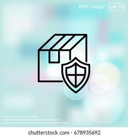 Web line icon.Â?Â? Privacy Delivery, purchase protection