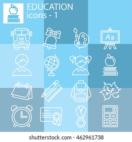 Web line set. Education (school)