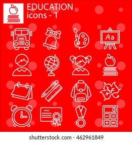 Web line set. Education (school)