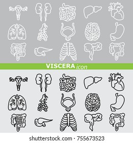 Web line set. Medicine, viscera