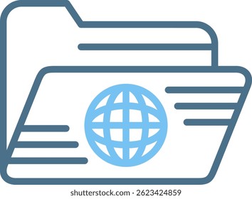 Web Line Two Colour Icon