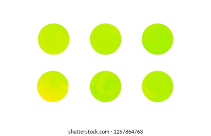 Web Linear Gradients Round Set with Modern Abstract Backgrounds. Trendy and Modern Colors Gradient Content Backdrops. Lush Gradient Set for Website, Screens, Mobile App UI and UX Design. Colorful RGB.