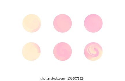 Web Linear Gradients Round Set with Modern Abstract Backgrounds. Trendy and Modern Colors Gradient Content Backdrops. Lush Gradient Set for Website, Screens, Mobile App UI and UX Design. Colorful RGB.