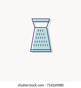 Web linear icon. Grater. Flat illustration