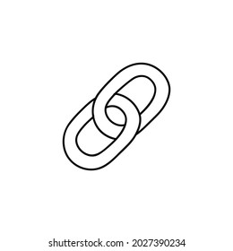 web Link, hyperlink icon in color icon, isolated on white background 