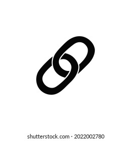 web Link, hyperlink icon in solid black flat shape glyph icon, isolated on white background 