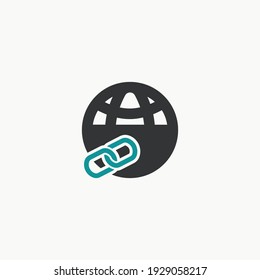 Icono de vínculo web diseño gráfico ilustración vectorial