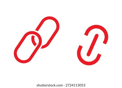 Conjunto de ícones de link da Web. Ícones de cadeia. Símbolo de link de URL de página da Web. link externo, link de compartilhamento, URL da Internet, símbolo de anexo