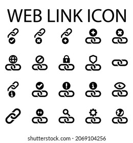 Web link icon.add,chain (vector illustration)